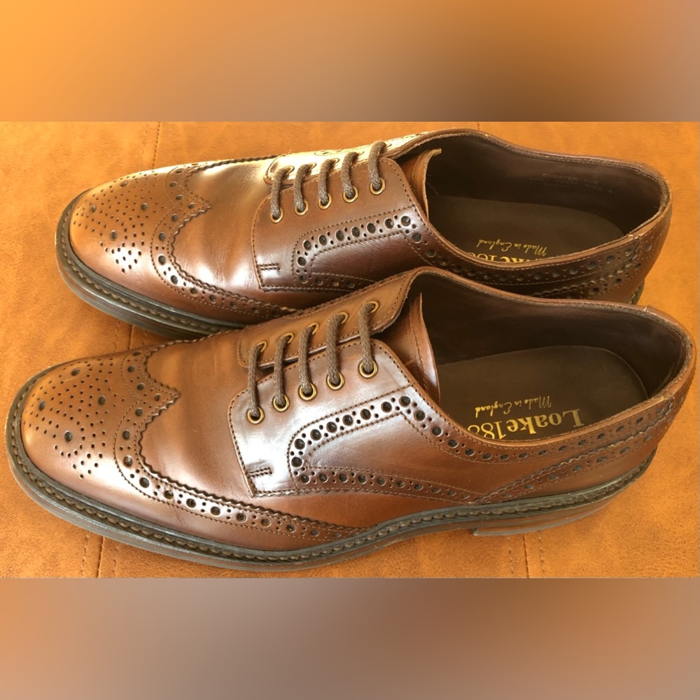BRAND NEW Loake Mens Chester Leather Brogue Wingtip Dress Shoe US-9, UK-8